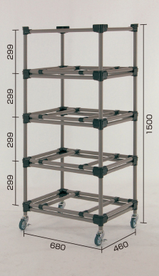 スタンディングキャスターラック