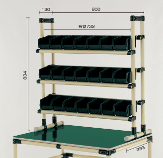 均等荷重：80kg/台 アジャスターストローク：50mm